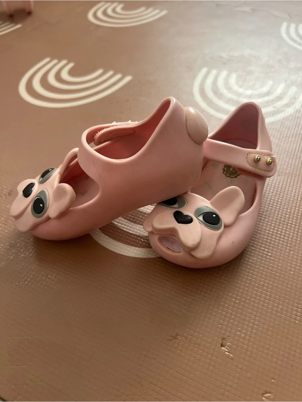 Mini Melissa Pink Bulldog Mary Jane Sandals
